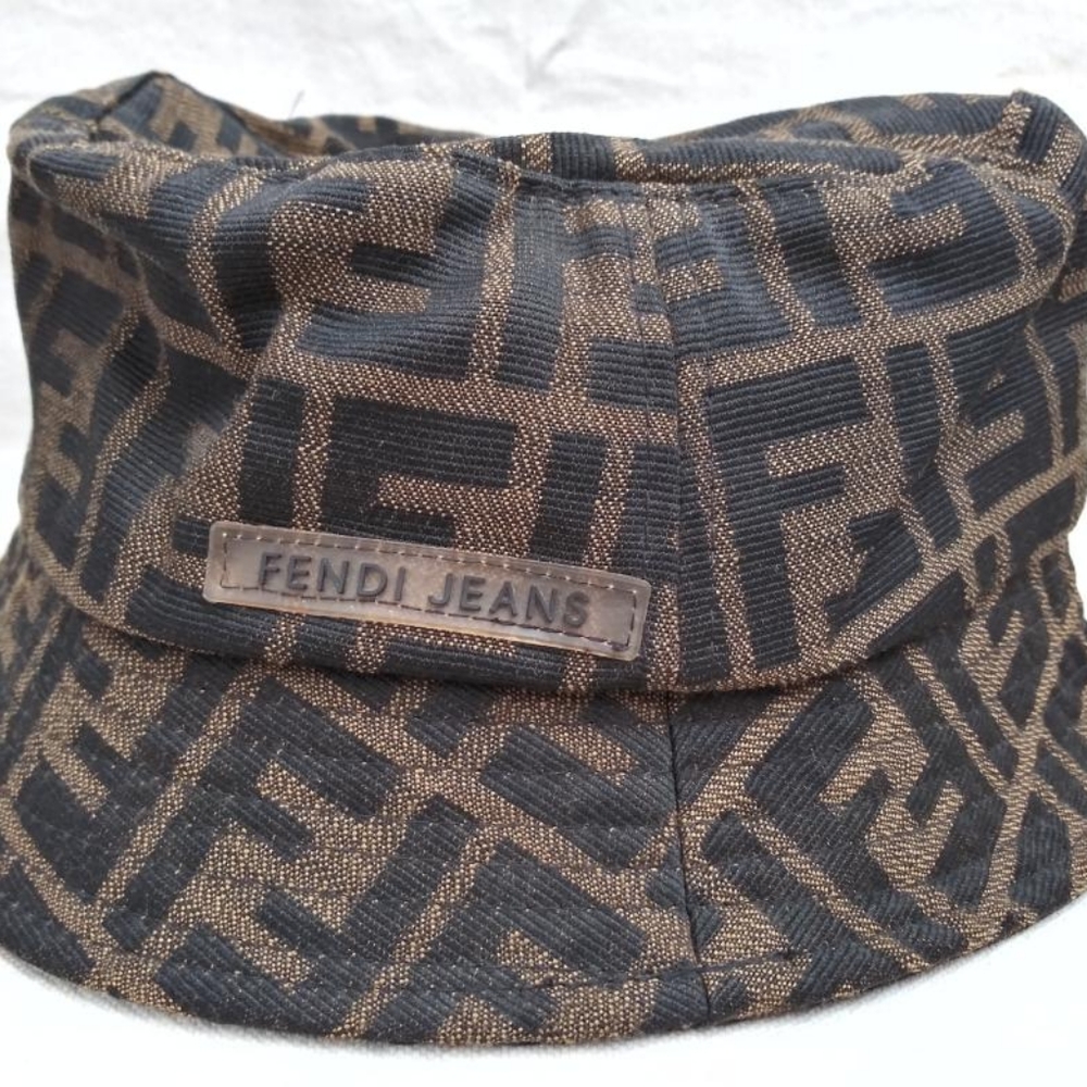 Fendi jean zucca pattern bucket hat